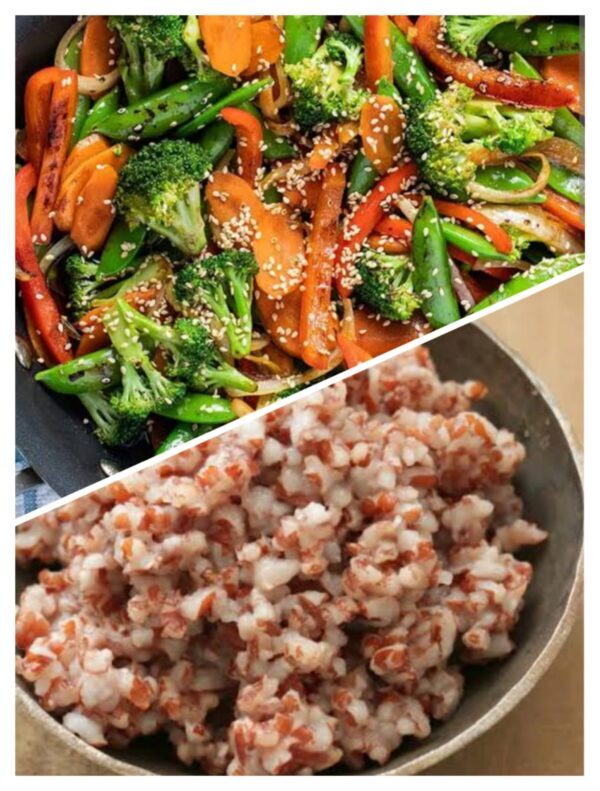 Mapillai Samba Rice and Vegetable Stir-Fry